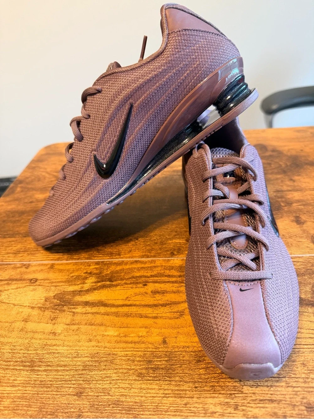 Nike Womens Shox Z Sneakers - Plum with Black Swoosh 7W